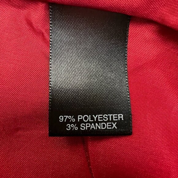 Avenue Elegant longline Red Satin Pleated Swing Jacket Coat Plus Size 26 - Picture 9 of 10